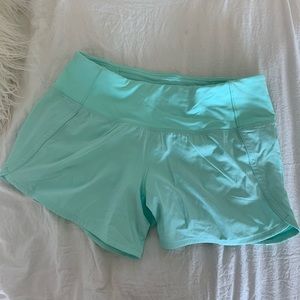Teal lululemon track shorts size 4🧚🏽♀️